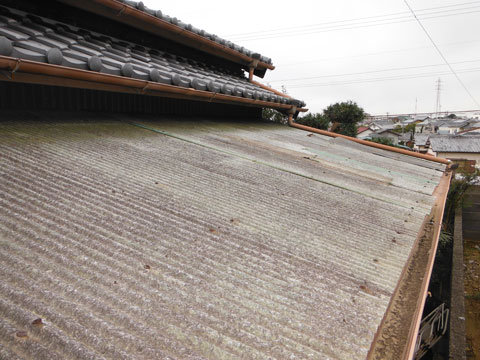 屋根波板張り替え